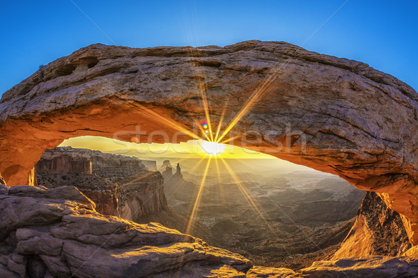 Sunrise at Mesa Arch Stock photo © vwalakte