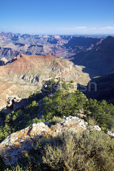 Сток-фото: вертикальный · мнение · каньон · солнечный · свет · США · закат