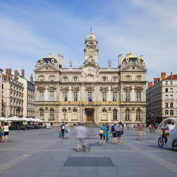 Hely híres Lyon város épület építészet Stock fotó © vwalakte