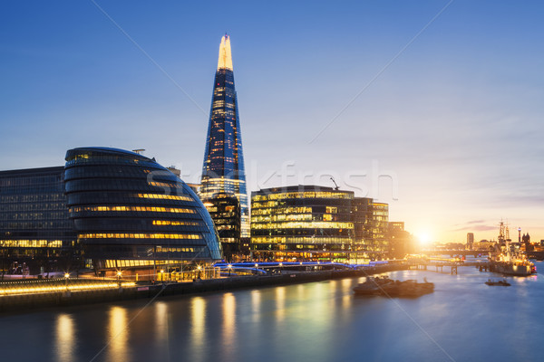 Сток-фото: мнение · Лондон · Skyline · Тауэрский · мост · небе · город