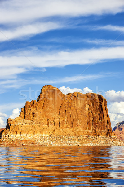 Vertical view on famous lake Powell Stock photo © vwalakte