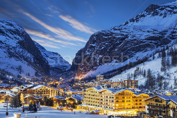 ski resort in French Alps Stock photo © vwalakte
