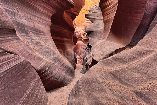 horizontal view of famous Antelope Canyon Stock photo © vwalakte