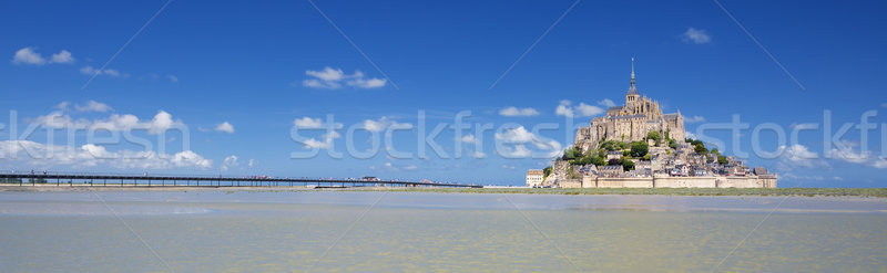 Panoramic view of famous Mont-Saint-Michel Stock photo © vwalakte