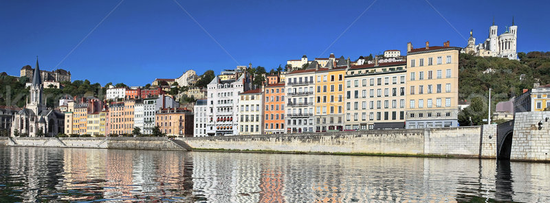 Foto stock: Panorâmico · ver · Lyon · água · casa · edifício