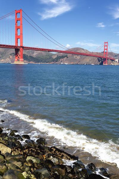 vertical view of Golden Gate Bridge Stock photo © vwalakte