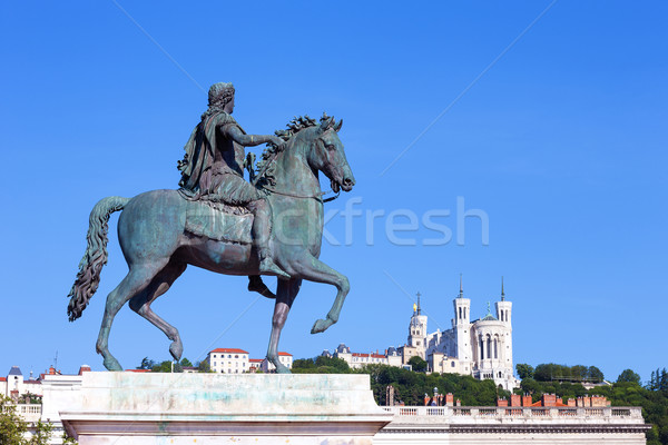 Statue of Louis XIV in Lyon Stock photo © vwalakte