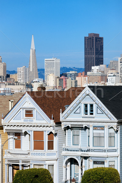 Stock photo: view of San Francisco from Alamo Square