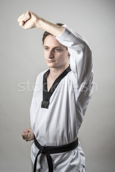 Foto stock: Taekwondo · defensa · gris · deportes · jóvenes · Asia