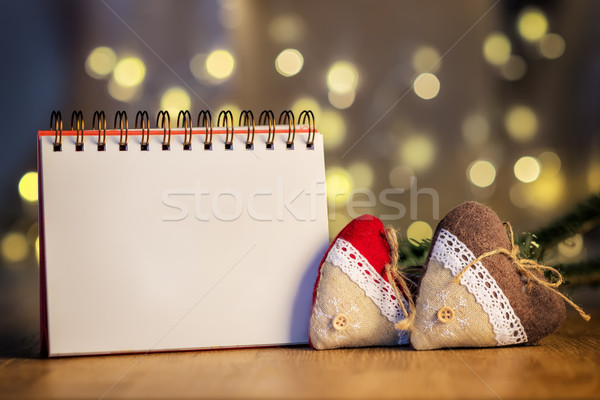 Ring Binder With Decoration Hearts Stock Photo C Wolfgang Zwanzger