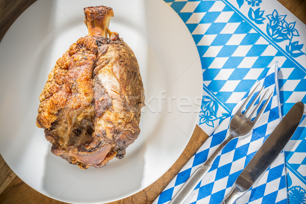 Oktoberfest pork hock on table Stock photo © w20er