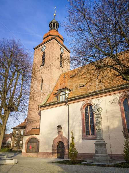 Foto d'archivio: Chiesa · piccolo · frazione · Germania · sereno · estate