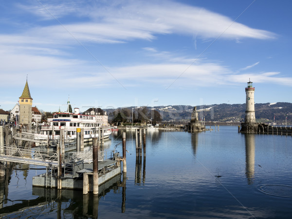 Lindau harbor with buildings Stock photo © w20er