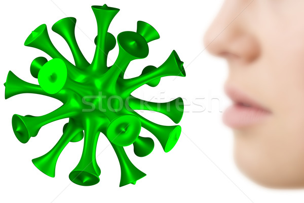 nose of woman with virus Stock photo © w20er
