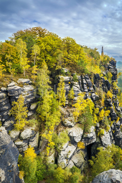 Lilienstein in autumn Stock photo © w20er