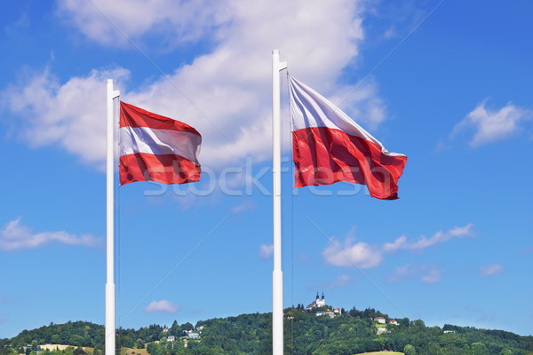 Austria flags Linz Stock photo © w20er
