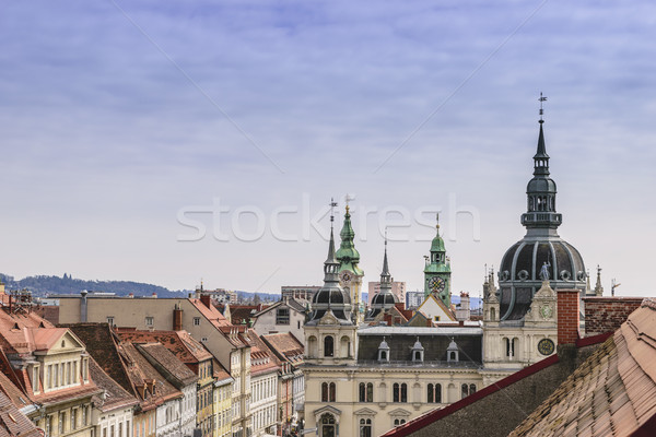 Cityscape Graz Austria obraz miasta ulicy Zdjęcia stock © w20er