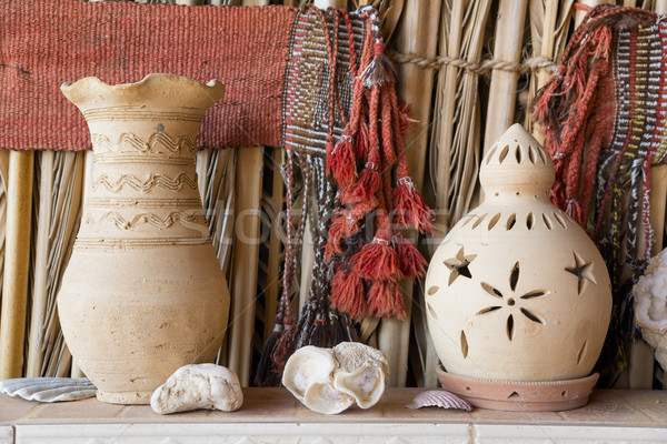 Clay pot and lantern Stock photo © w20er
