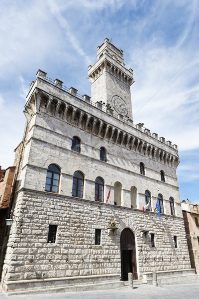 Ayuntamiento imagen Toscana Italia cielo azul blanco Foto stock © w20er