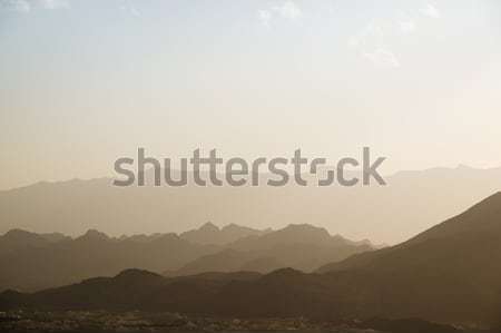 Tramonto montagna Oman immagine strada natura Foto d'archivio © w20er