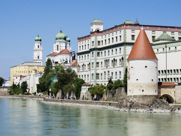 Ansicht Deutschland Fluss inn Sommer Wasser Stock foto © w20er