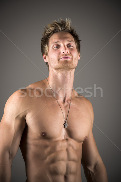 Blond athetic man Stock photo © w20er