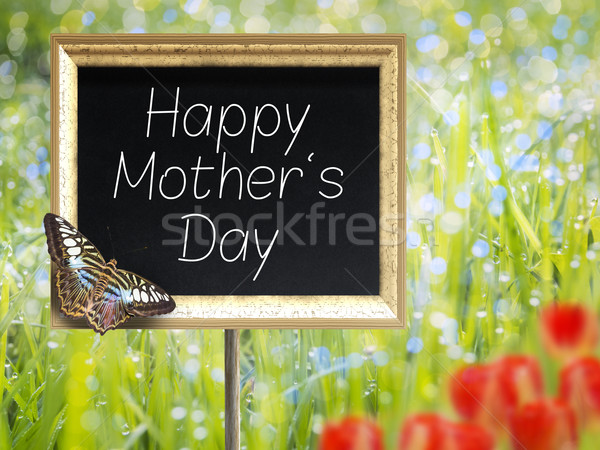 Chalkboard with text Happy Mothers Day Stock photo © w20er