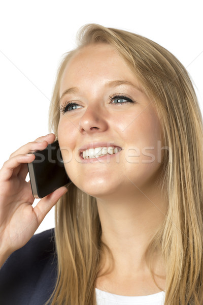 Blond phoning woman Stock photo © w20er