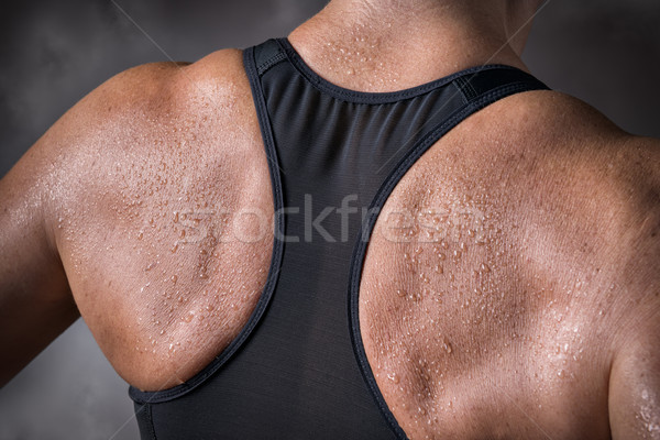 Trained back middle aged woman Stock photo © w20er