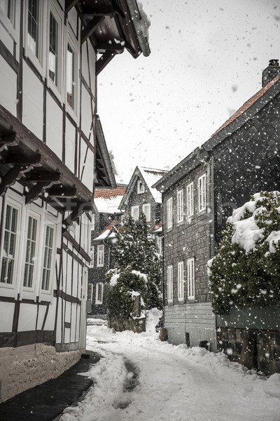 Sidestreet with half-timbered houses Stock photo © w20er