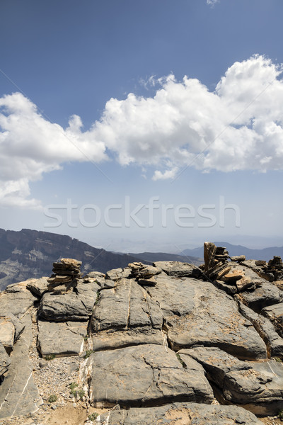 Rock walls Jebel Shams Stock photo © w20er