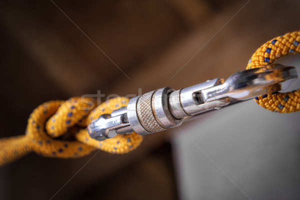 carabiner with rope Stock photo © w20er