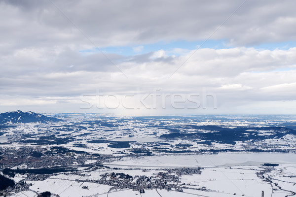 Zdjęcia stock: Widoku · formularza · górskich · Niemcy · zimą · słońce