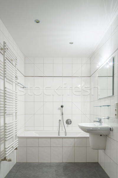 Сток-фото: белый · плиточные · ванную · туалет · ванна · раковина