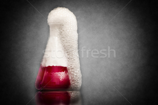 Verre mousse rouge liquide table [[stock_photo]] © w20er