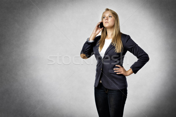 Businesswoman phoned mobile Stock photo © w20er