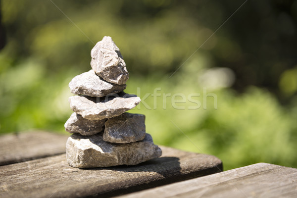 Small stone pyramid Stock photo © w20er