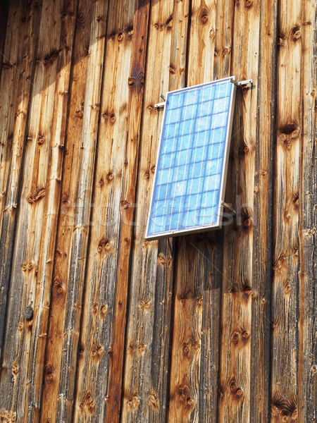 Stock photo: Solar panel barn