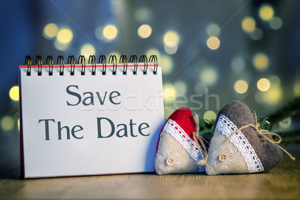 ring binder with text Save The Date Stock photo © w20er