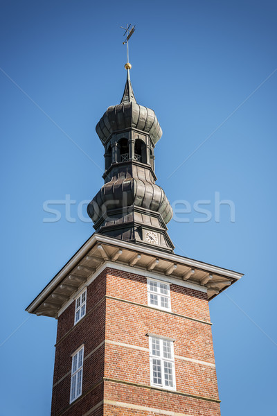 Turm Burg blauer Himmel Frühling Garten Stock foto © w20er