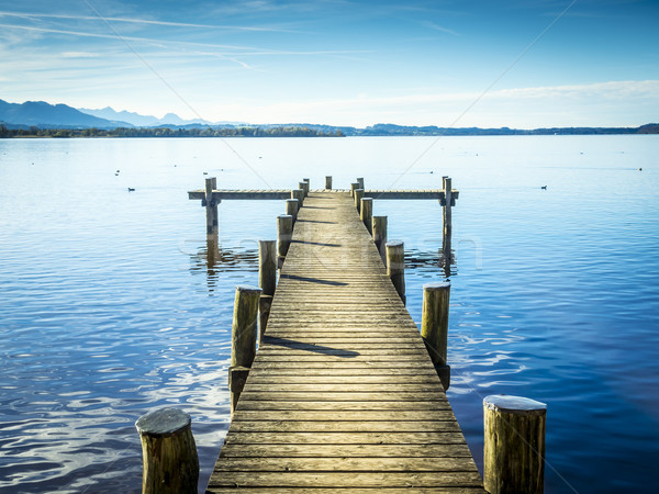 Jetty at the Chiemsee Stock photo © w20er