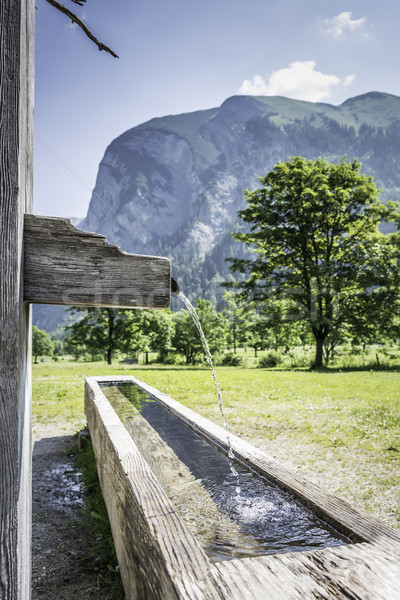 Drink fountain in Alps with mountains Stock photo © w20er