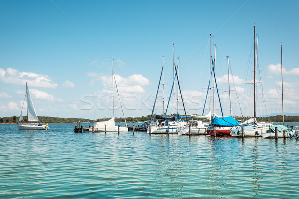 Sailboat on lake Stock photo © w20er