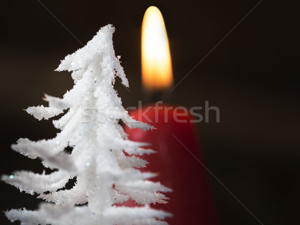 Foto stock: Advento · coroa · pormenor · tiro · ardente · vermelho