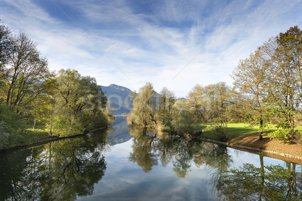 River Loisach with alps in Bavaria Stock photo © w20er