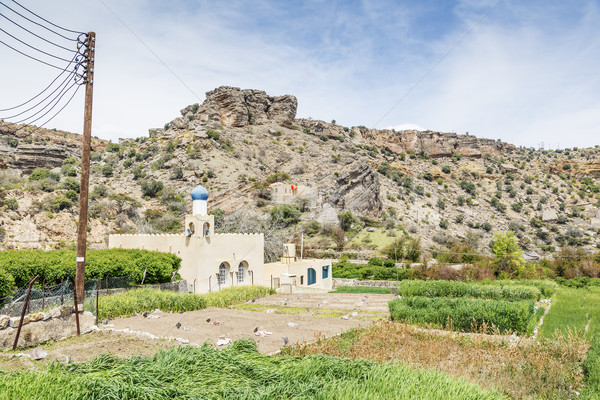 Meczet rolnictwa plateau obraz Oman drogowego Zdjęcia stock © w20er