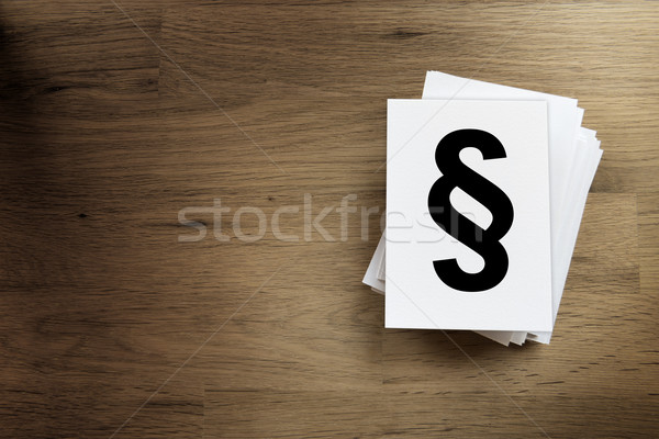 Paper card with paragraph sign Stock photo © w20er