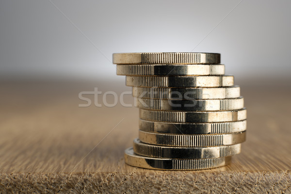 Euro Coins on table Stock photo © w20er