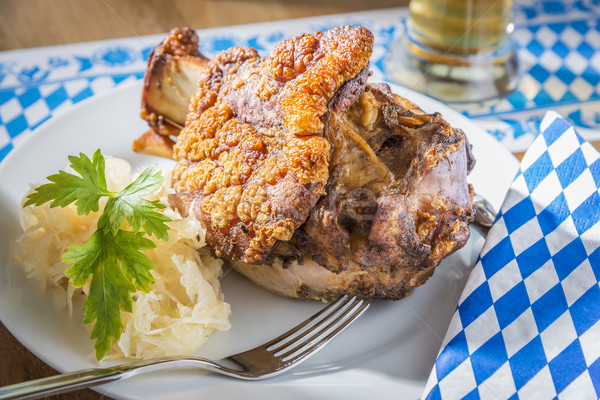 Oktoberfest pork hock with cabbage Stock photo © w20er