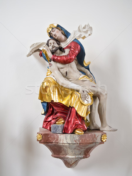 Estátua jesus quadro arte mãe igreja Foto stock © w20er
